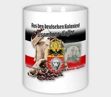 Keramiktasse / Kaffeepott - Usambara-Kaffee - Aus den deutschen Kolonien