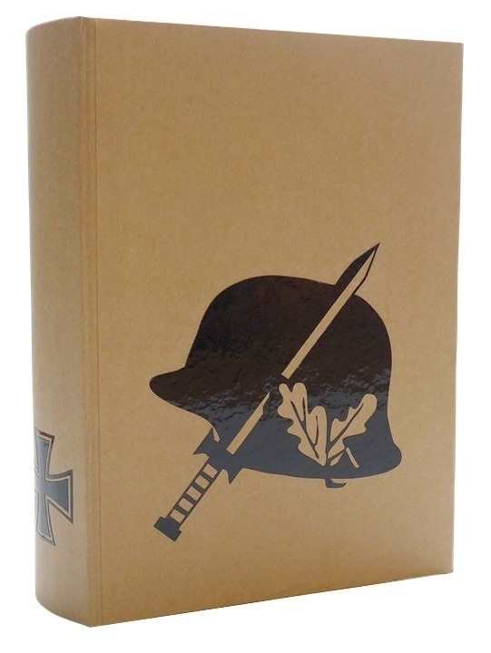 Buch-Box / Geschenk-Box - Eisernes Kreuz - Stahlhelm mit Schwert und Eichenlaub - Box II - handgefertigt