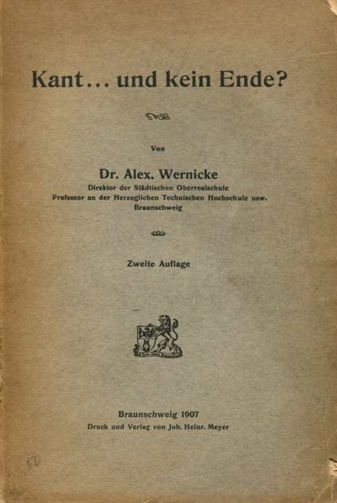 Dr. Alex Wernicke: Kant...und kein Ende?