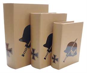 Buch-Box / Geschenk-Box - Eisernes Kreuz - Stahlhelm mit Schwert und Eichenlaub - Box I - handgefertigt